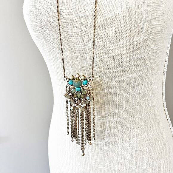 Express Fringe Statement Necklace - Picture 5 of 7